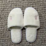 Pantufa - Branca com Rosa